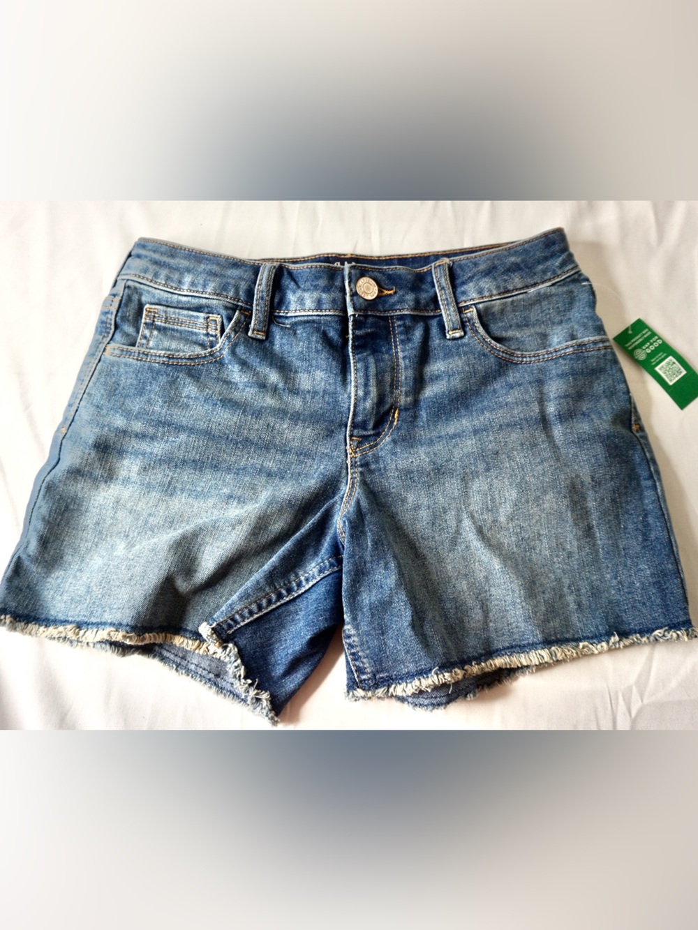 GAP Light Blue Distressed Denim Shorts